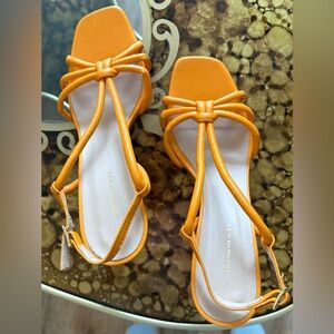 Bruno Magli Orange Strappy Sandals
